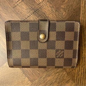 Authentic Louis Vuitton Damier Ebene French Purse Wallet